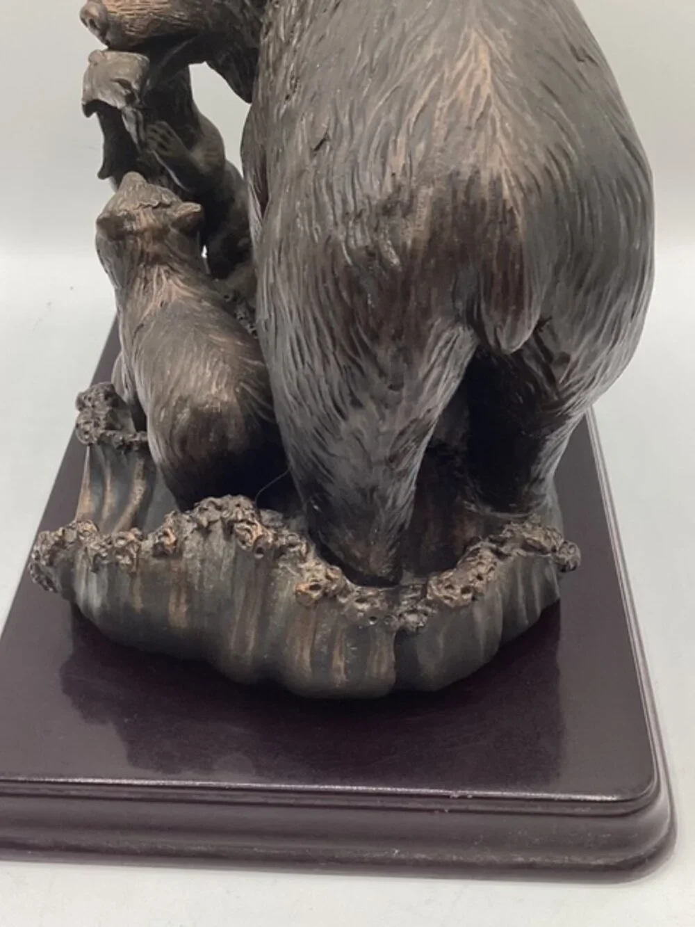 Bronze Toned Bear and Cubs Statue/Figurine Very Heavy 6